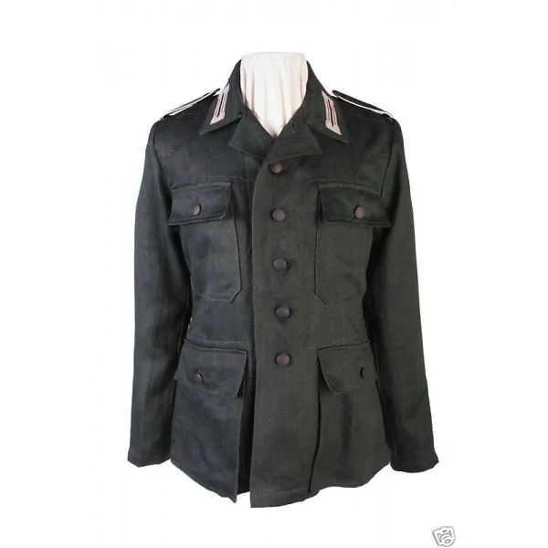 WH REED GREEN HBT LINEN 4 POCKET DRILL TUNIC