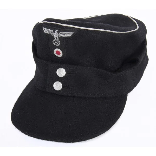 WH HEER PANZER BLACK WOOL OFFICER M43 CAP