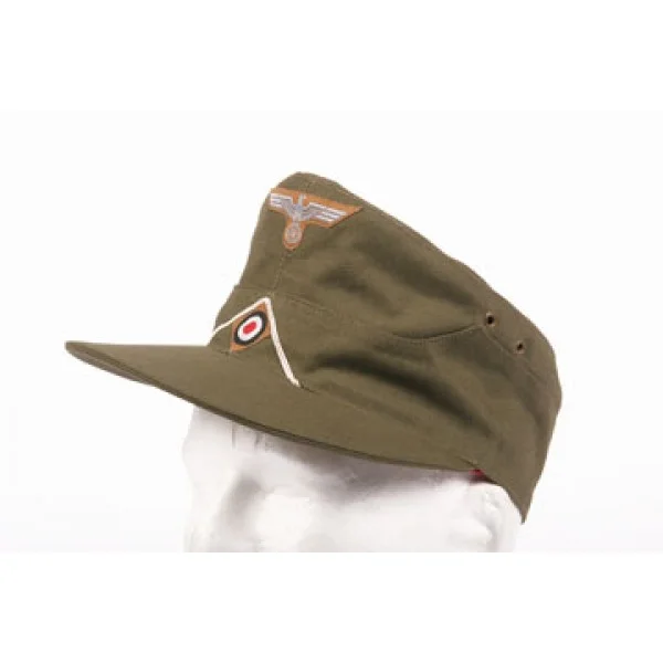 WWII GERMAN DAK TROPICAL HEER ENLISTED M41 VISOR CAP