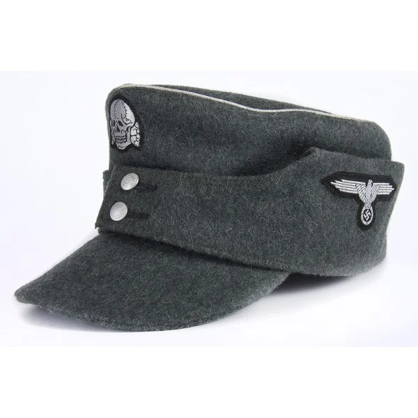 Waffen SS GREY GREEN WOOL OFFICERS  M43 CAP