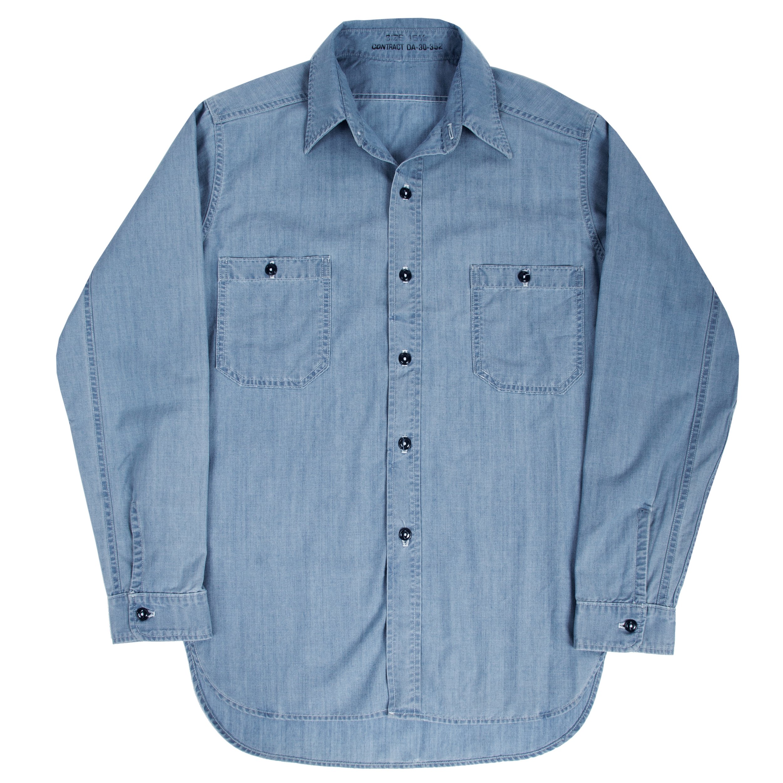 SM Wholesale USA — NEW Pre-washed Late WWII US Navy Chambray Shirts