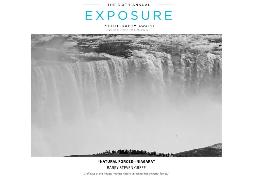 'Niagara' 2016 winner of Force of Nature category in EXPOSURE Awards