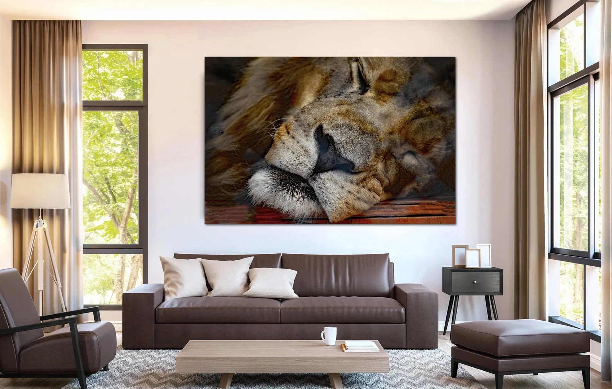 Lion Sleeps Tonight in Living Room