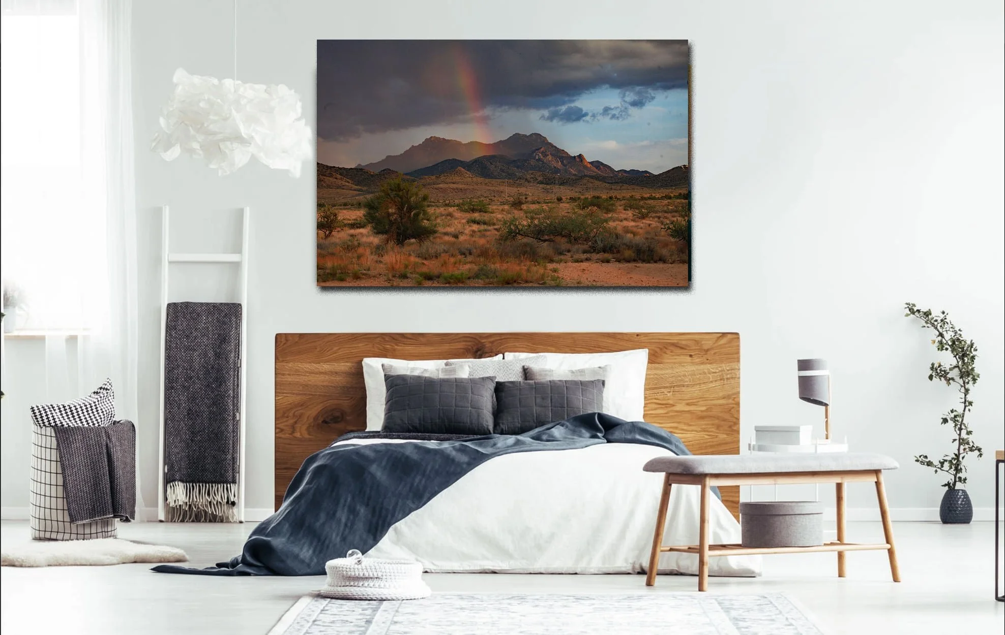 Rainbow over Hualapais in Bedroom