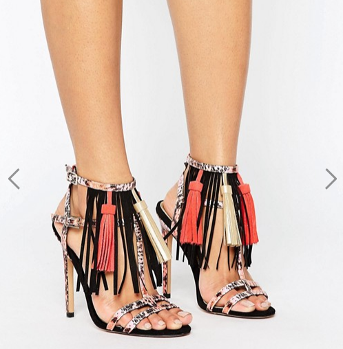ASOS HEY BABY Tassel Heeled Sandals