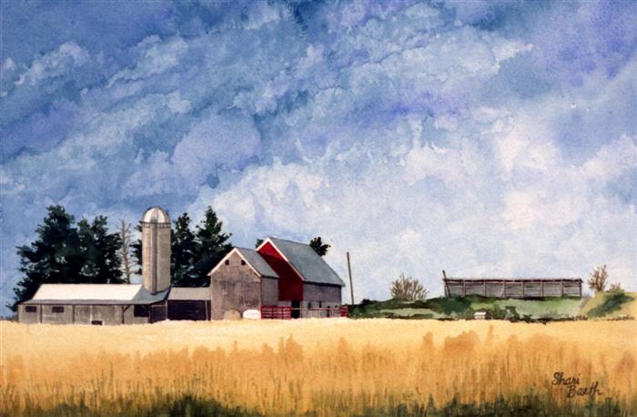  Along I-80 - watercolor