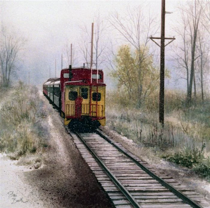  Pufferbilly Days - watercolor
