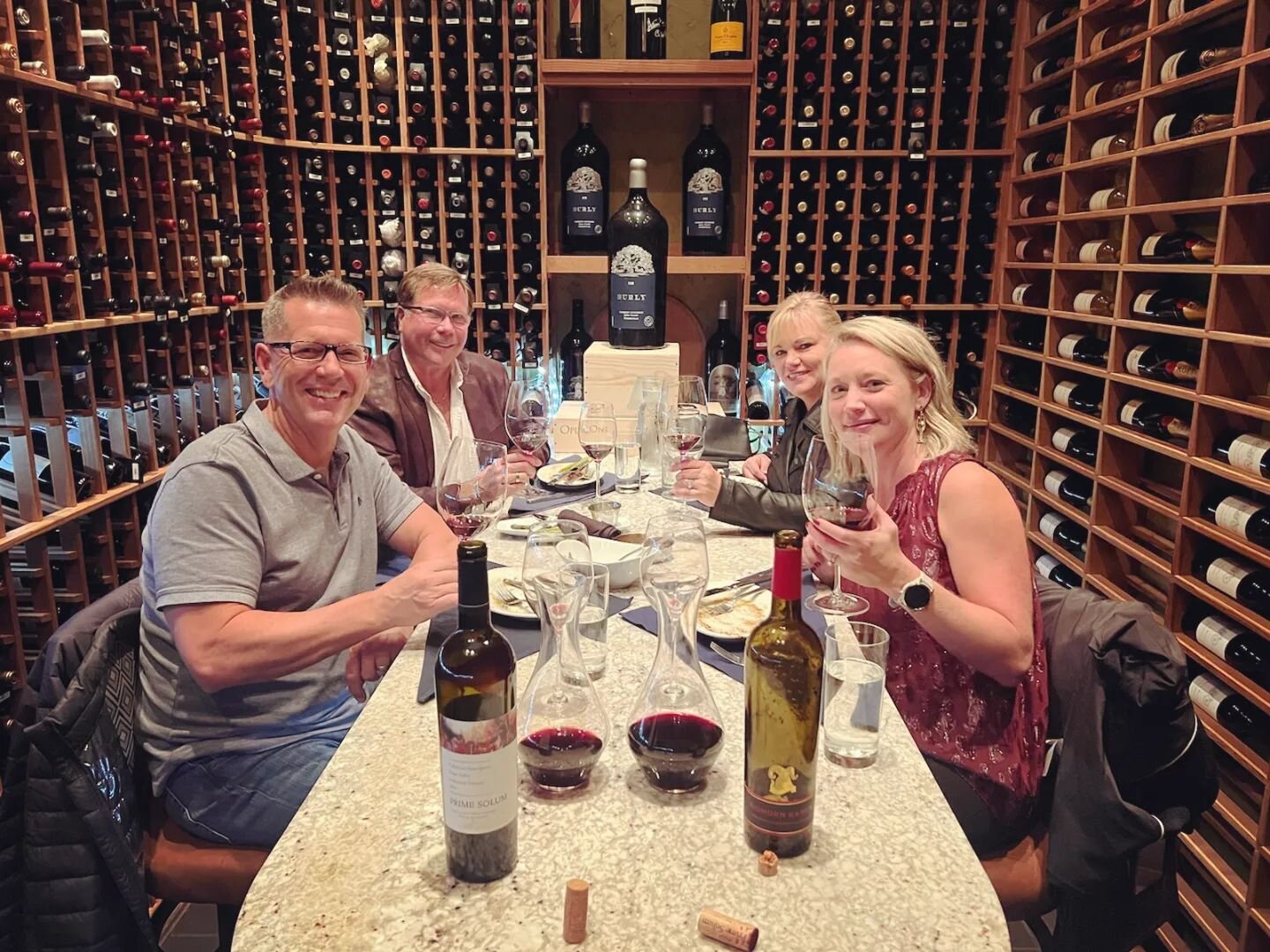 We love receiving pictures like this one from our friends John &amp; Natalie Merrill. And WOW check out that cellar. Can't wait to see you guys in the Spring❤️
Cheers!!! 

#wineclub #winecellar #cheers #friends #family #napawine #holidays #winetastin