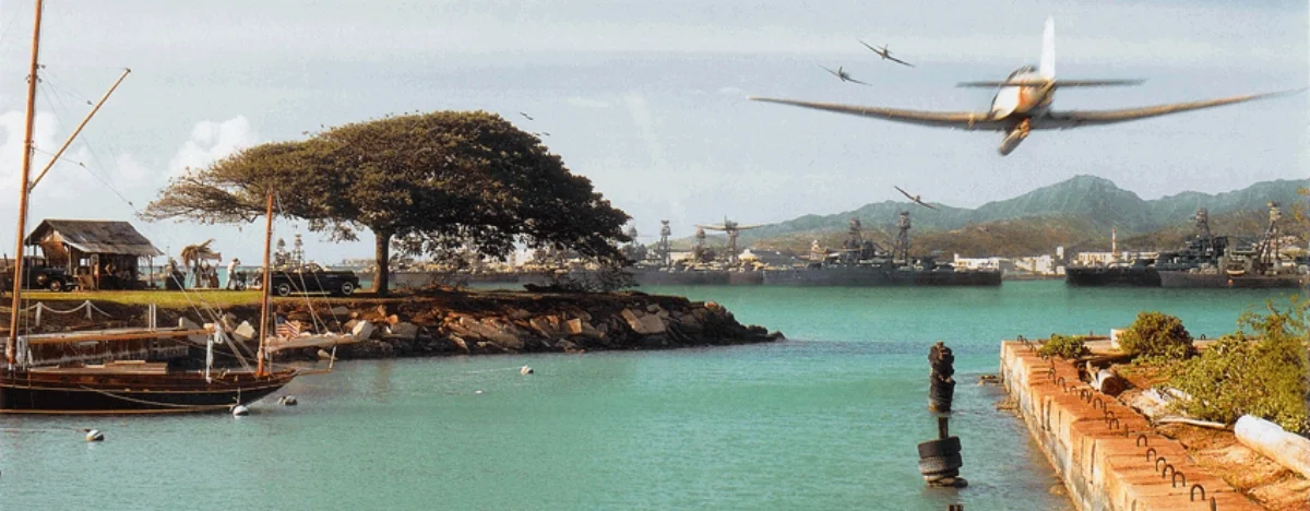 Peral Harbor Matte Painting