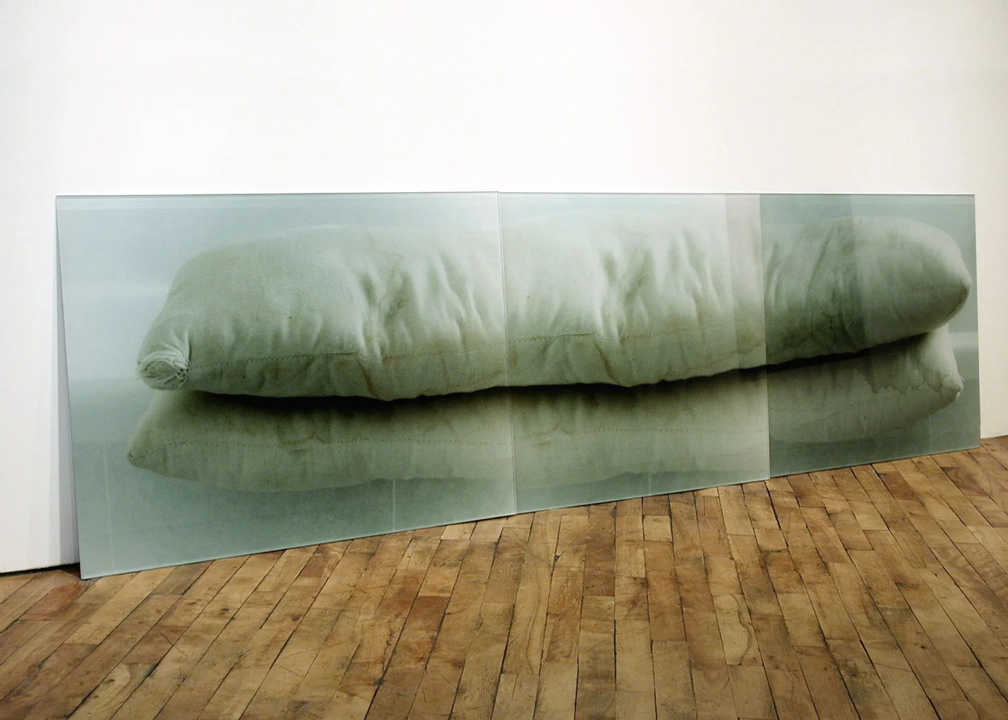 pillow 2 1999 chromogenic print mounted to plexi triptych: H: 40 inches x W: 177 inches x D: .5 inches, overall edition of 3 + 2 A/P