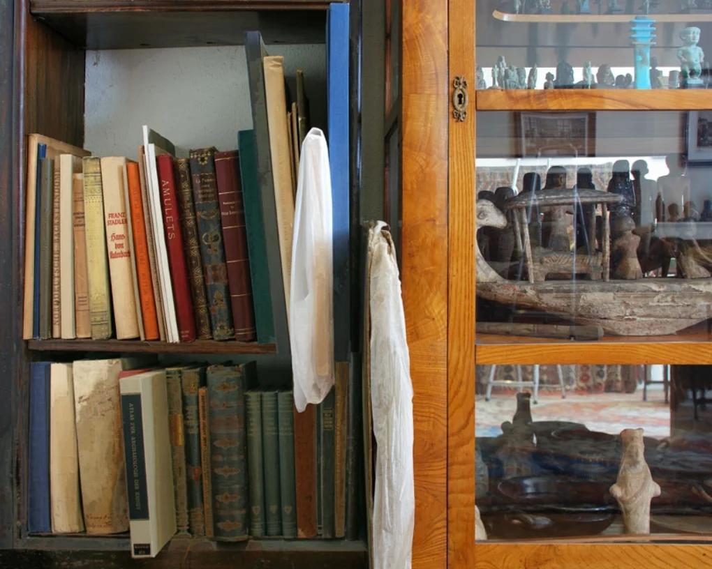  Amulets. Freud’s Bookcase. London. 2011 archival pigment print mounted to plexiglas H: 22 inches x W: 27 x D: 1inch edition of 7 + 2 A/P
