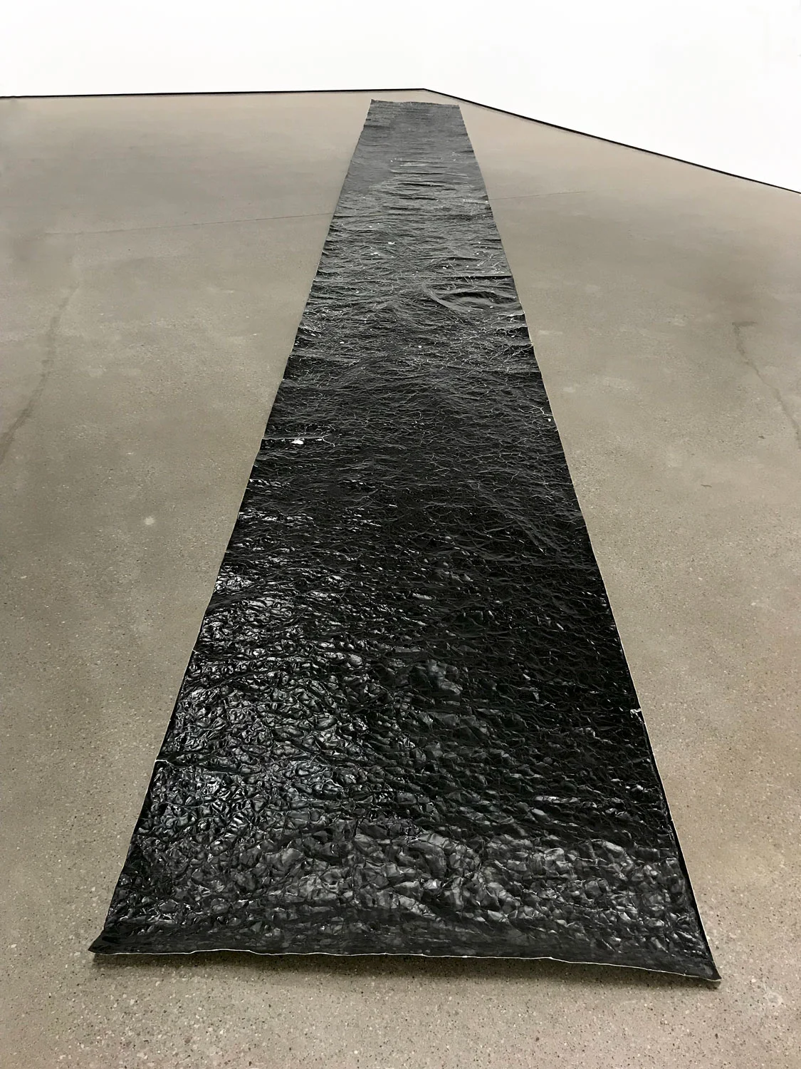 foldtogram (35'2.5' x 44"- August 2018) Iteration I!, installation view 2 2018 35 feet - 2.5” x 44 inches x .5 inches unique silver gelatin print on full roll of 35’ x 44” Illford multigrade matte RC paper