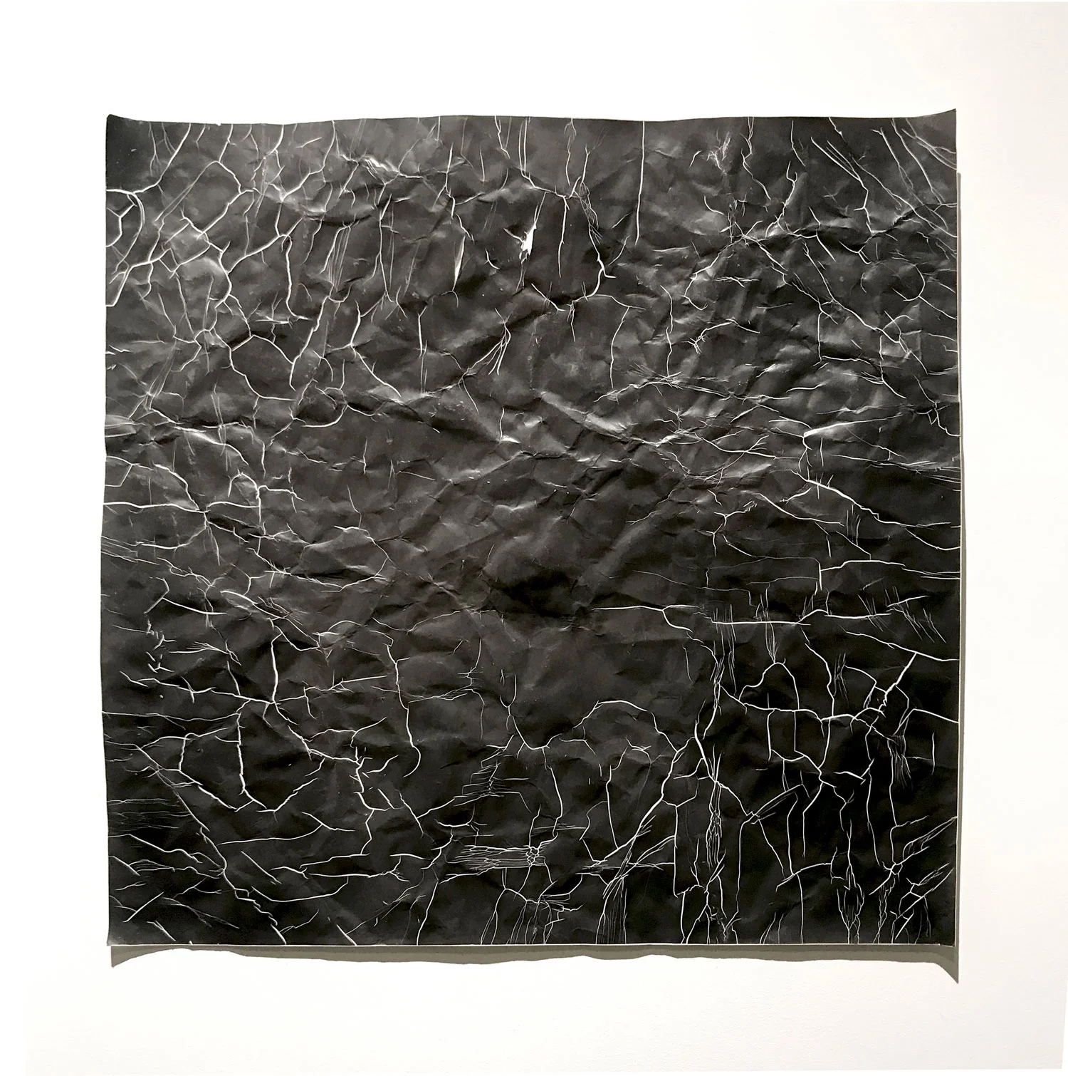 foldtogram (9 rc x 15.75 square) 2018 photogram, silver gelatin multigrade matte RC paper 16 x 15.75 x .25 inches unique