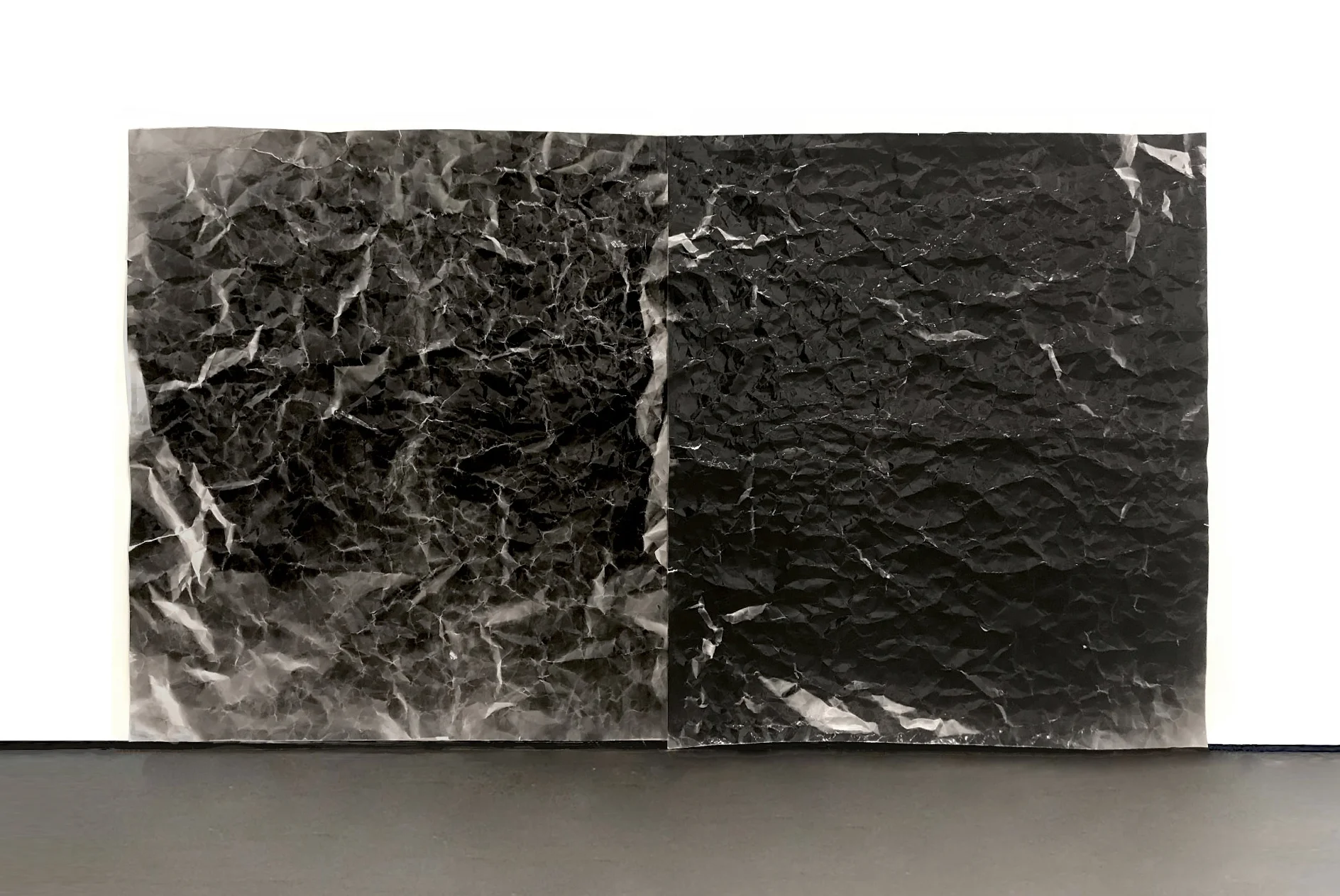 foldtogram (lg rc 2/lg rc 3 double) 2018 photogram, silver gelatin multigrade glossy RC paper 53 x 44 x .5 inches each unique