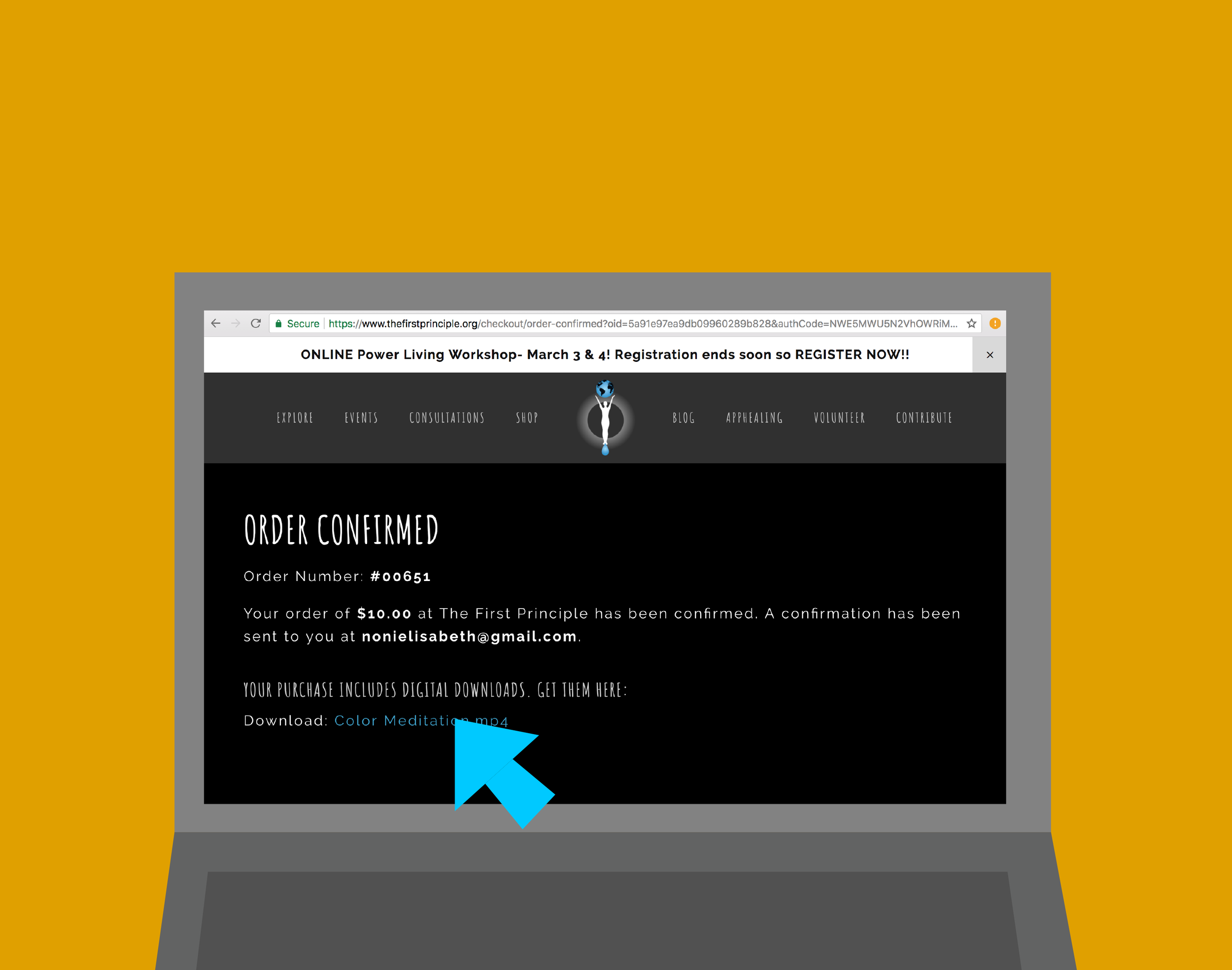 6. Double click on the blue download link