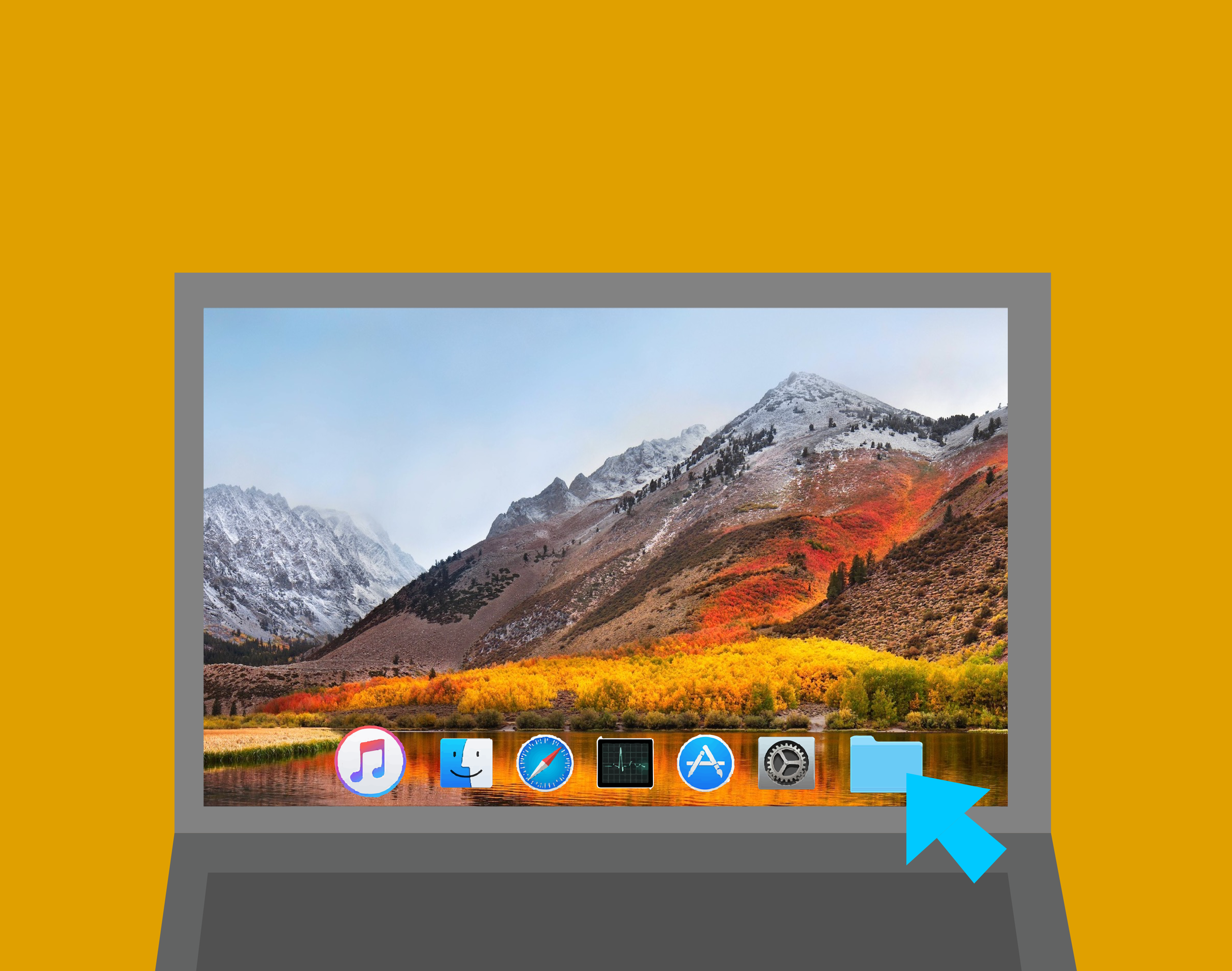 1. Click on your downloads folder located on your dock