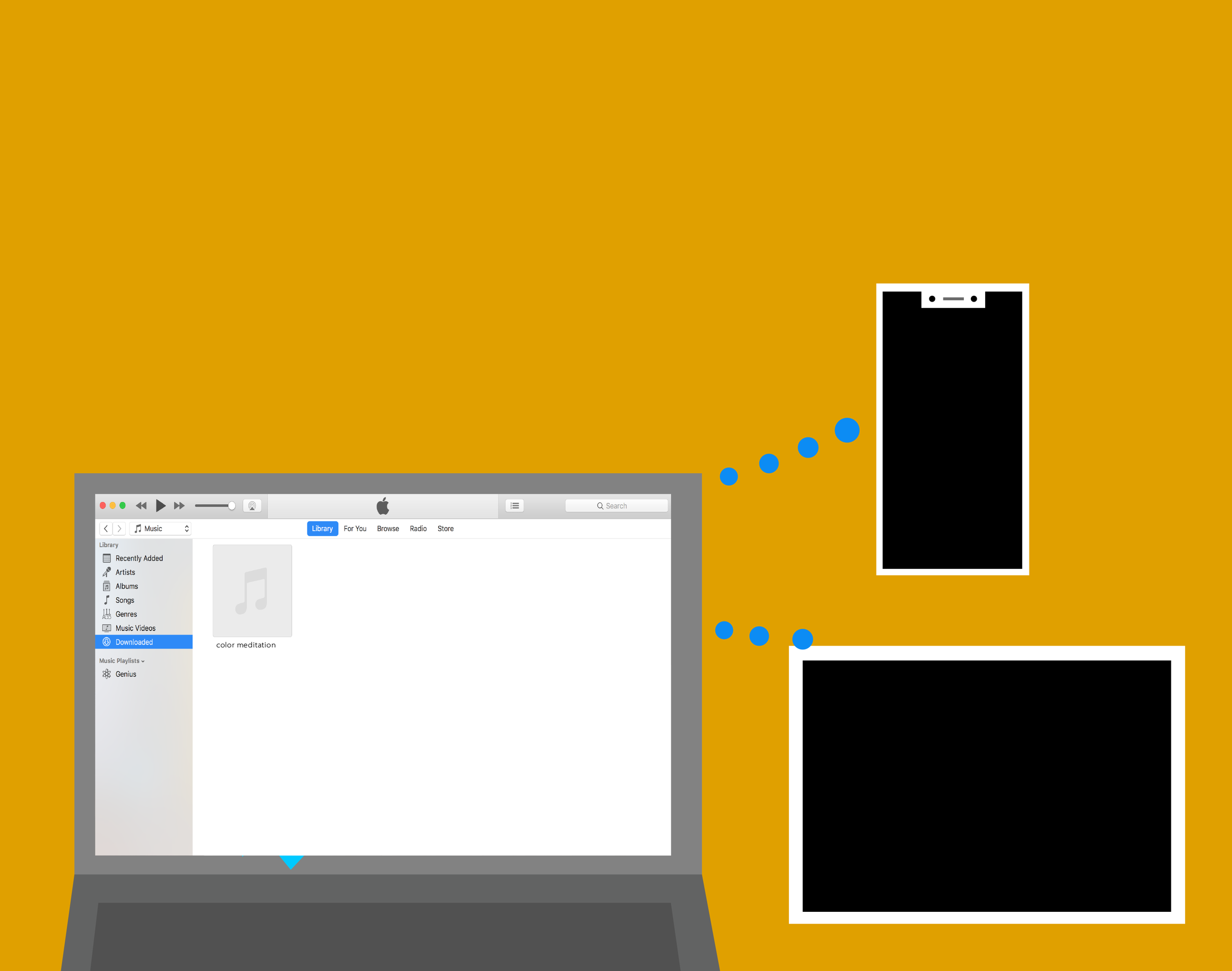  5. If your devices are connected through the Cloud, you will automatically find your new download on all of your devices. 