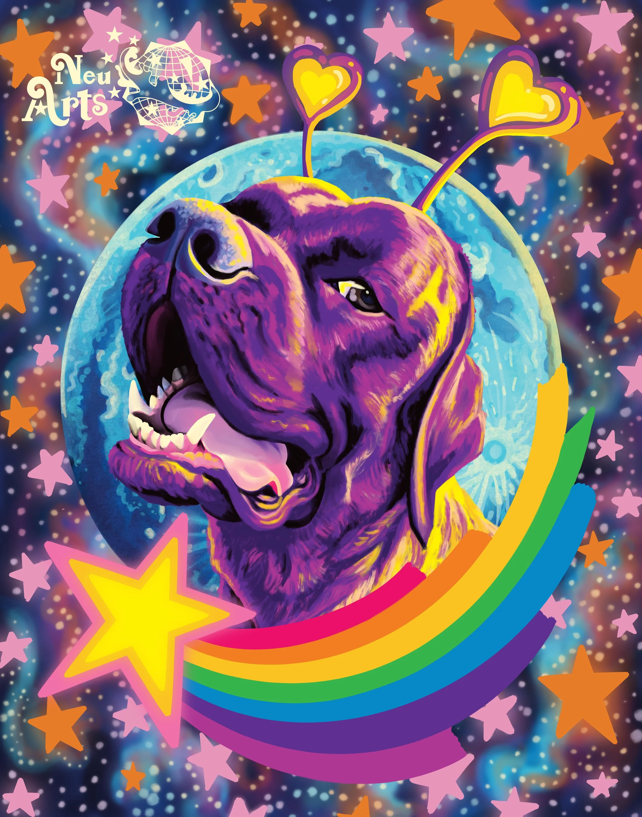 Space Pup Pet Portrait