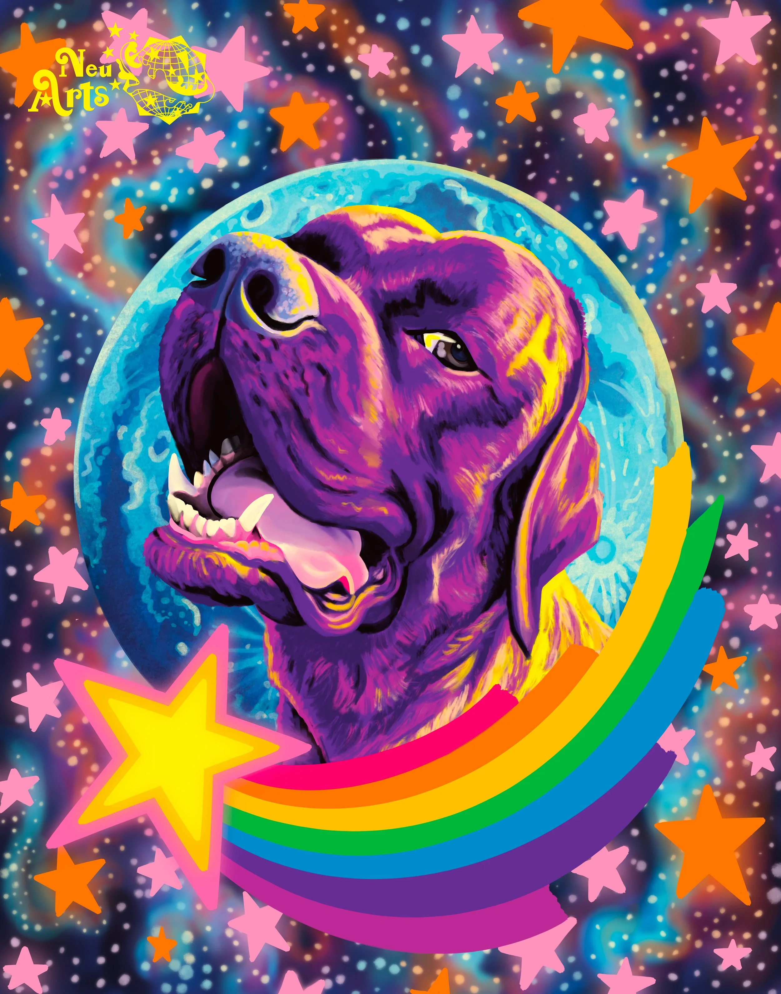 Space Pup Pet Portrait