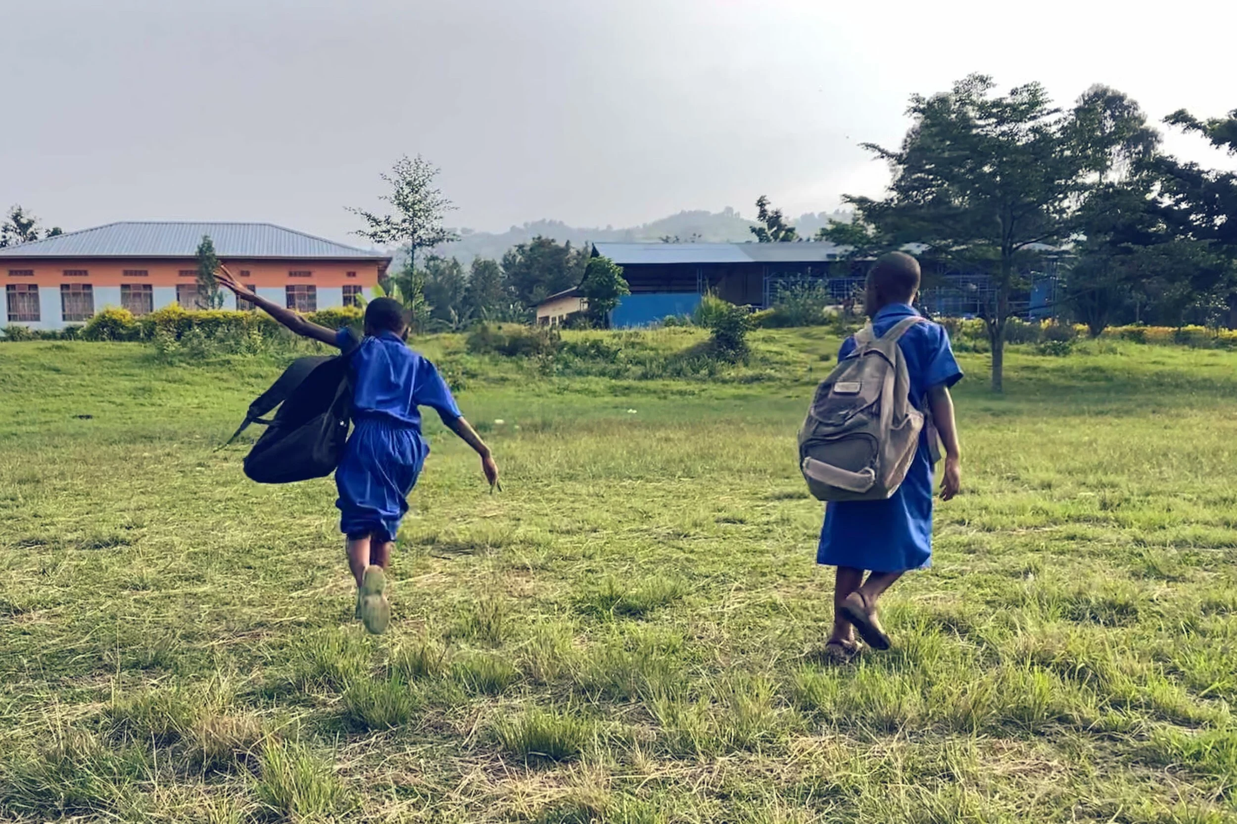 Rwanda Congo Nile Trail Children Running.JPG