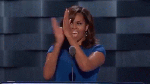 michelle obama clapping tenor.gif
