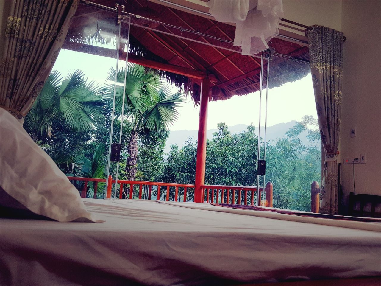  View from the bungalow bedroom. 