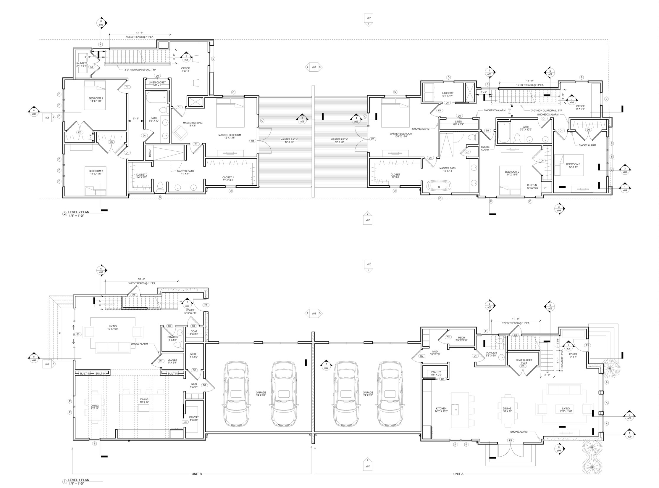 First & Second Floor Plans