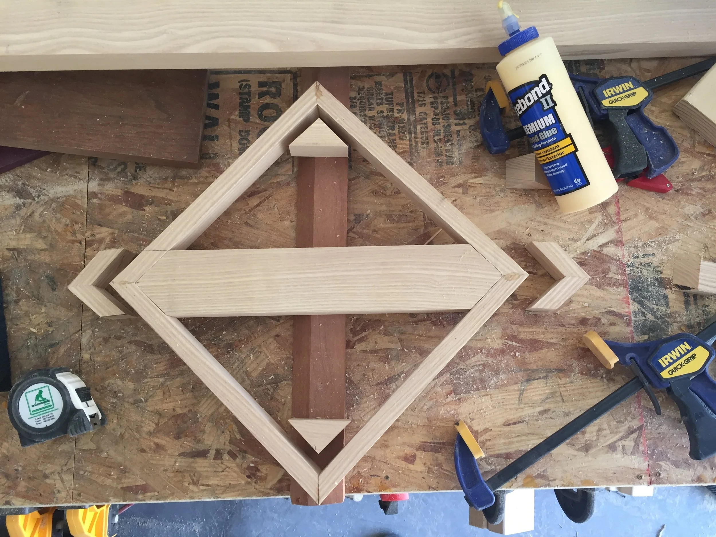  Scrap Ash from Katie's desk and some purple heart from a previous project.&nbsp; 