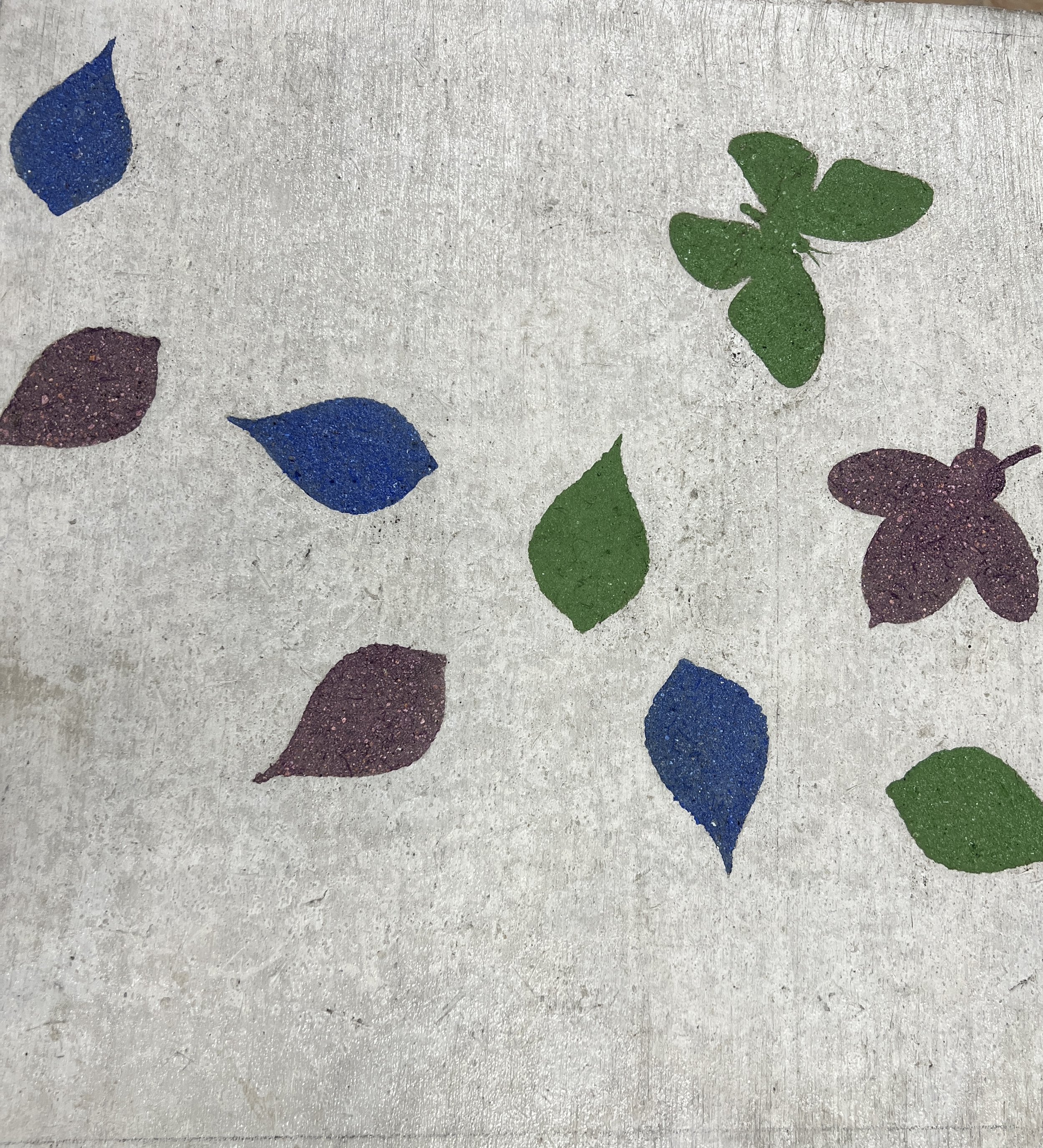 Sandblasted leaves and bugs