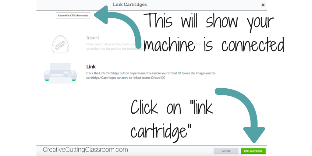 Link Cricut cartridges