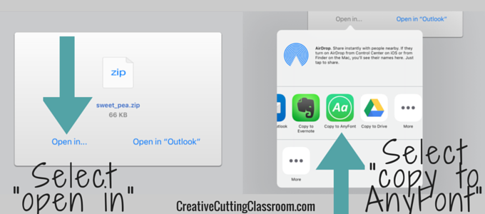 Add Fonts to IPad for Design Space