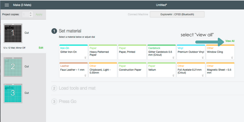 Cricut Design Space 3 Custom Materials