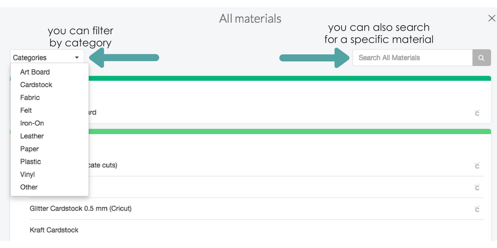 Cricut Design Space 3 Custom Materials