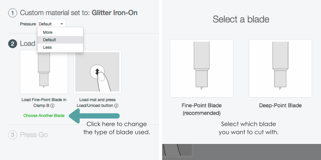 select the regular blade or deep cut blade.png