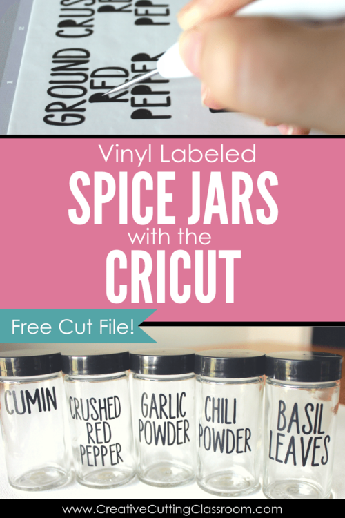 Labeled Spice Jars with the Cricut Explore — Creative Cutting Classroom