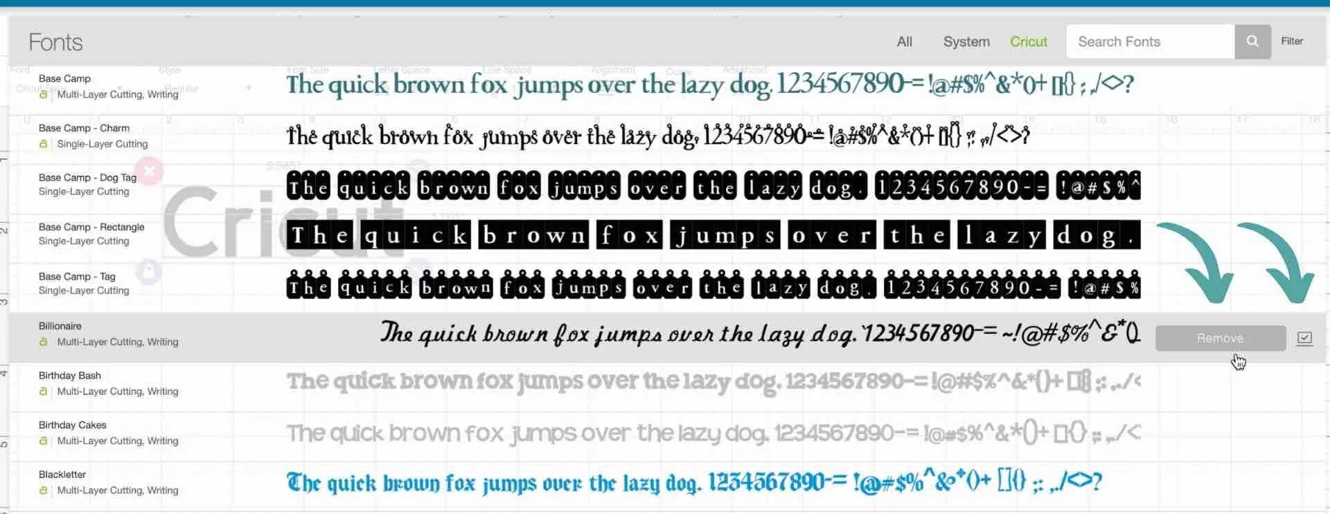 Cricut Fonts to Use Offline