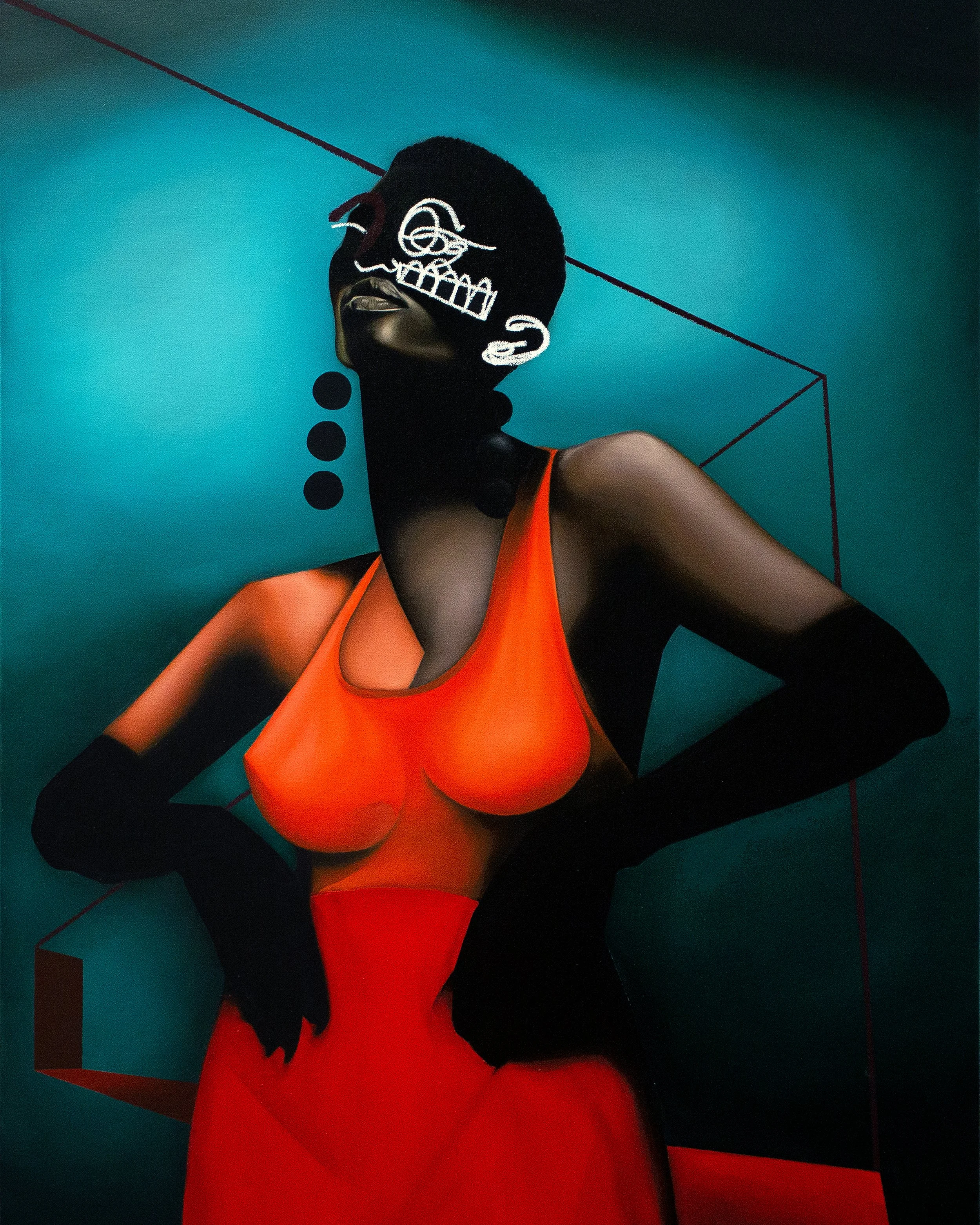 " IN THE SHADOWS " 2023
OIL, OIL PASTEL
ON CANVAS 
48IN X 36IN