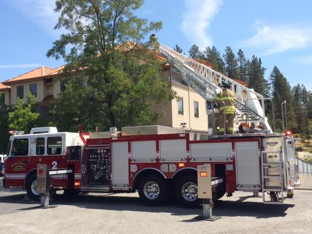 Truck 2 is located at Station 2 and is cross staffed by the crew there. This is the only truck in western Nevada County and is often requested to assist with incidents outside of the city. It is a 2009 Smeal 105ft. ladder truck with a 2000GPM pump and 480 gallons of water. It carries a full set of extrication equipment (Jaws of Life), high and low angle rope rescue equipment, and confined space equipment in addition to firefighting and medical equipment.