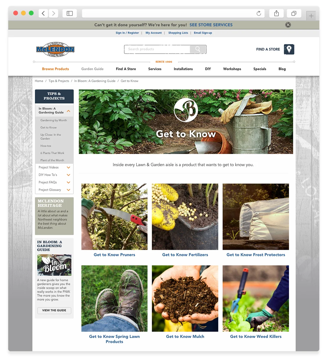 Get to Know Category Page
