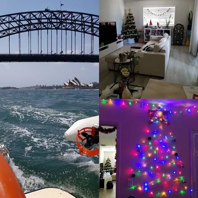 These past 24 hours, I've been spoilt. Great day out on and in the water in Sydney harbour, then back home to a beautifully decorated home to kick start christmas! Bring on the yuletide... things... #sydney #brisbane #christmas #suprise #lucky #home