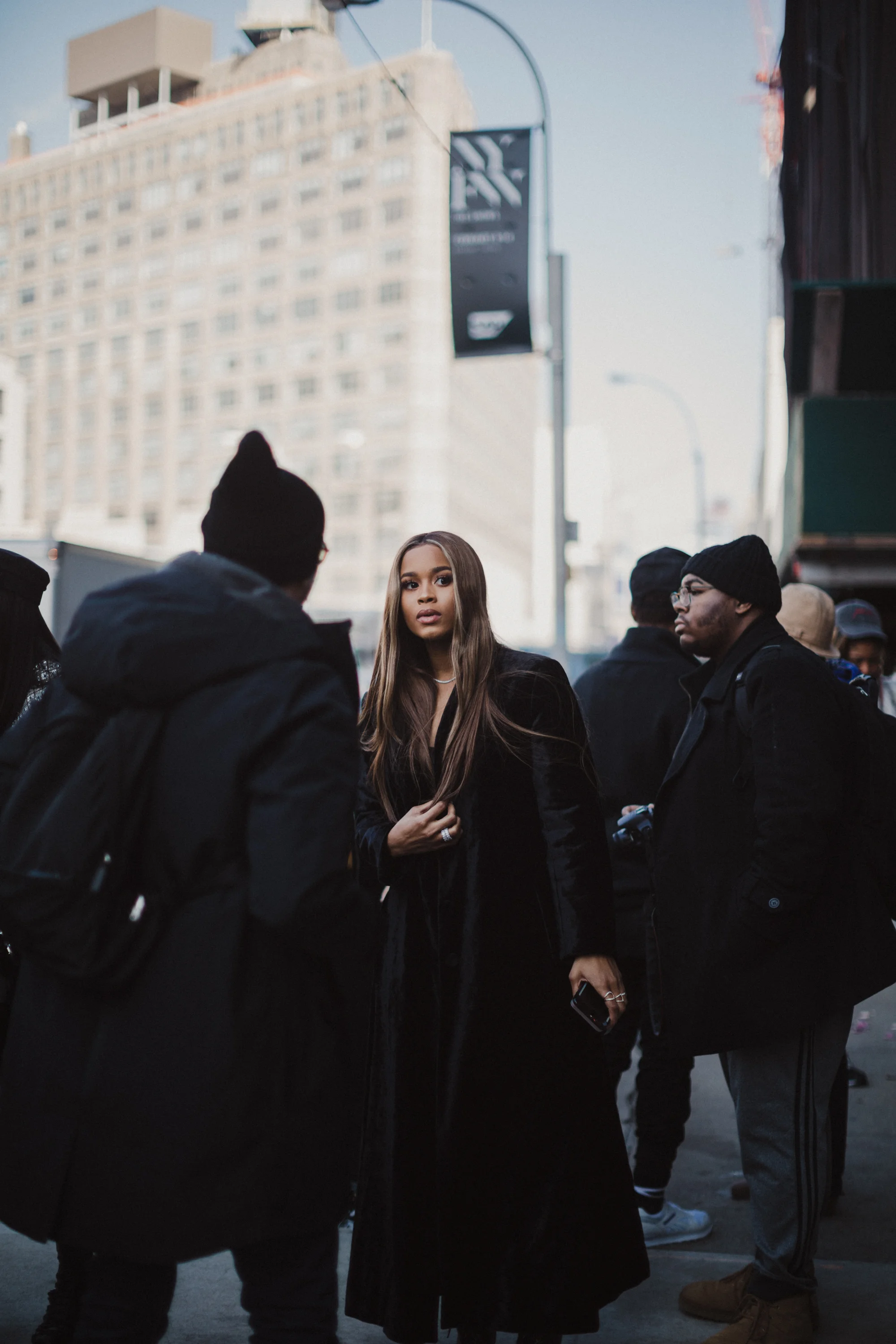 Samaria outside Spring Studios.