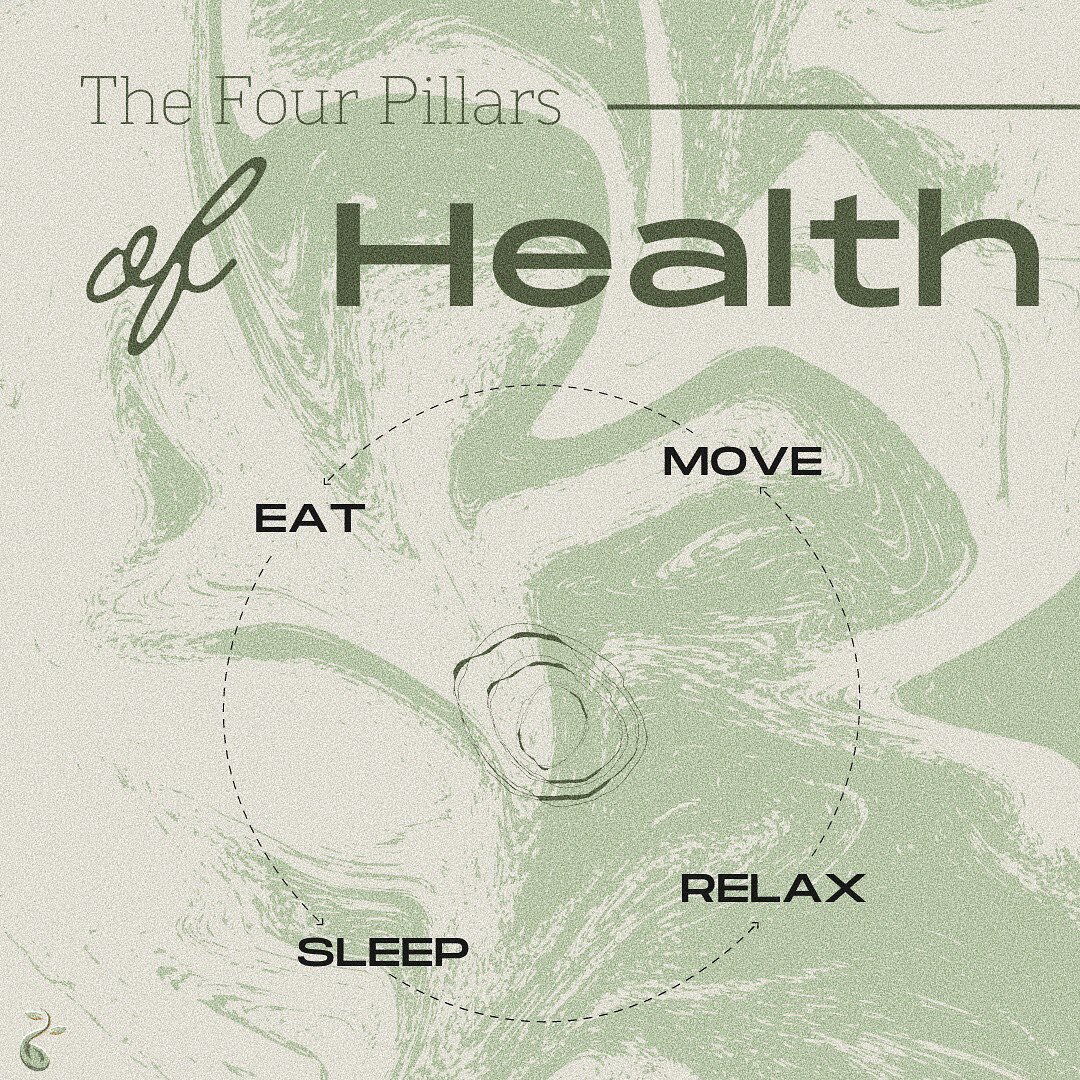 Use The 4 Pillars of Health to create a foundation for your well-being.

The pillars work as a system, where each pillar impacts the others. For example, physical activity improves mood and helps you sleep better. A proper diet will increase exercise