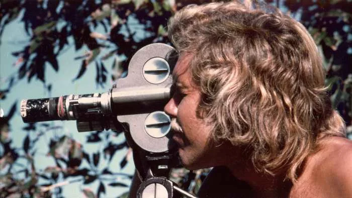 Bill Heick, filming in Indonesia, late 1970s.
