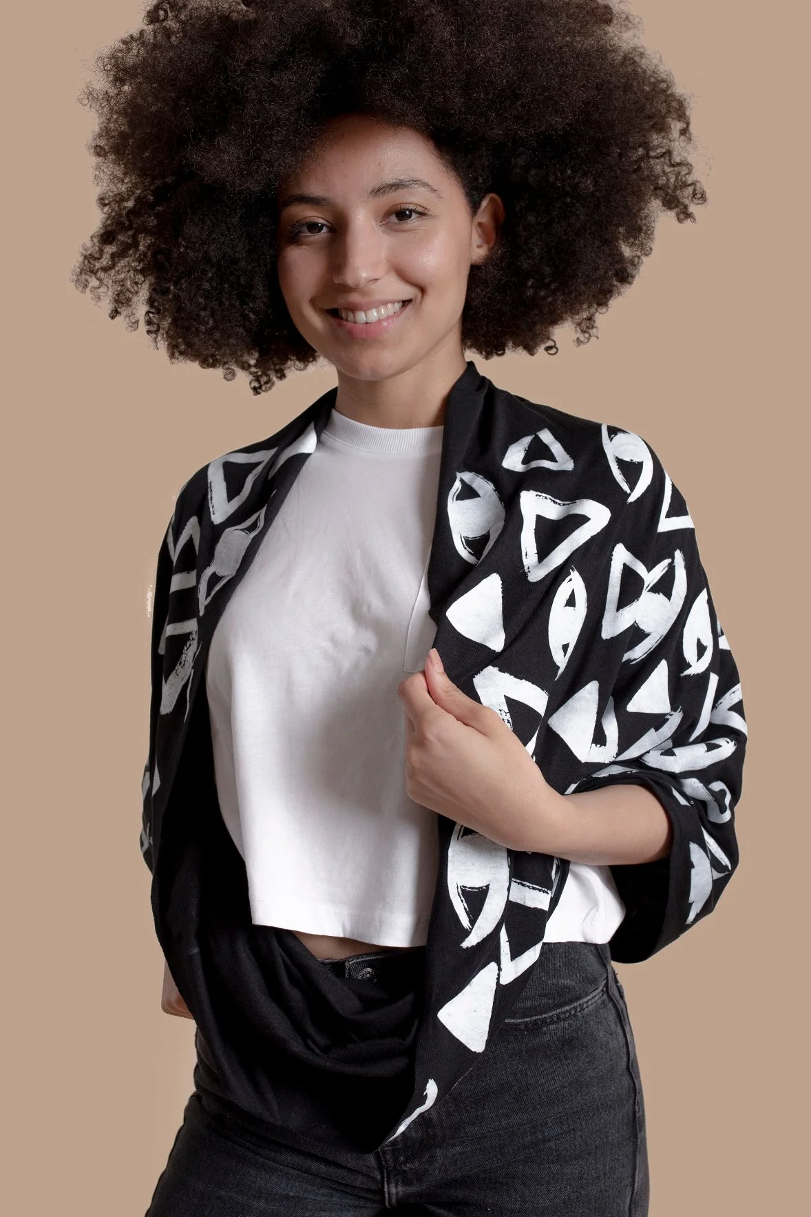Vision Black Infinity Scarf Shrug Shawl