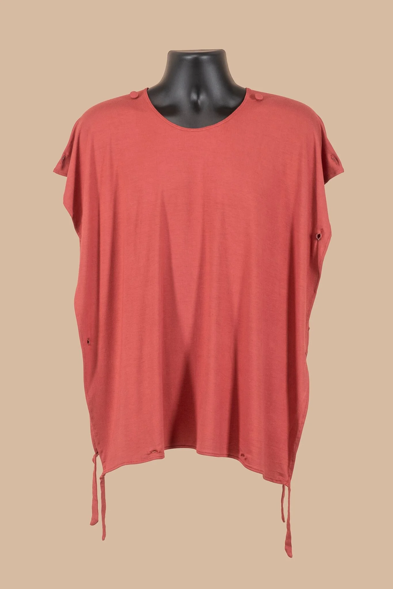 brick red convertible short shirt women men unisex