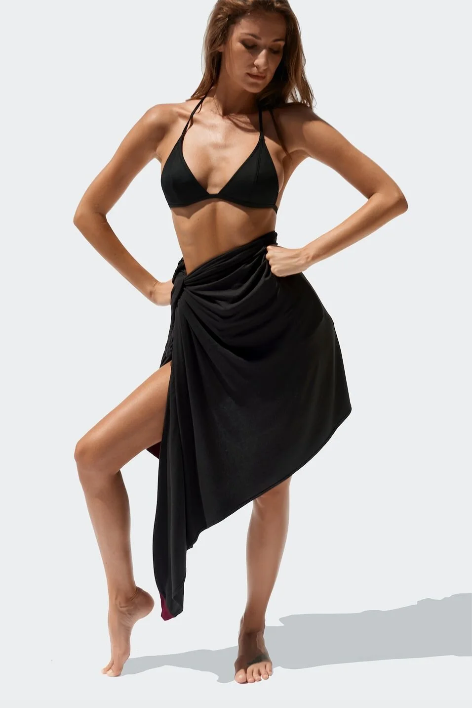 pitch black wrap shawl scarf sarong