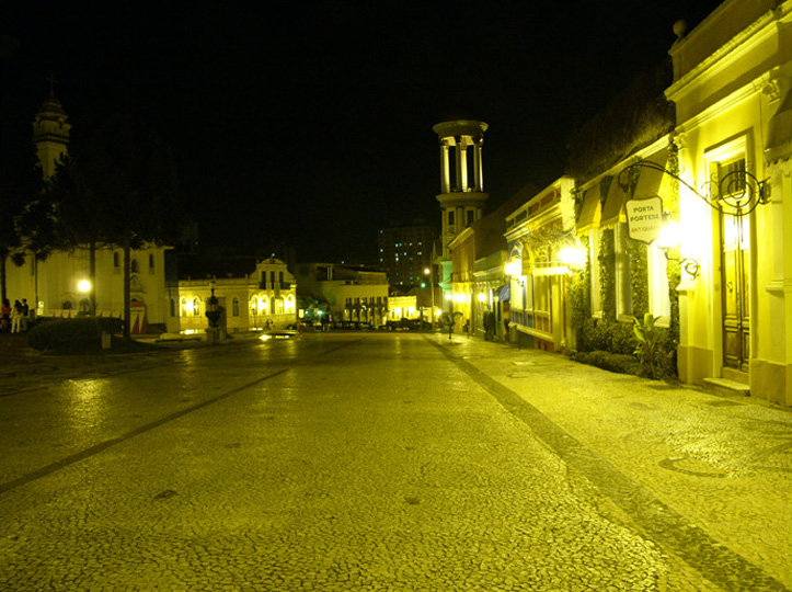 Restored historic district in Curitiba
