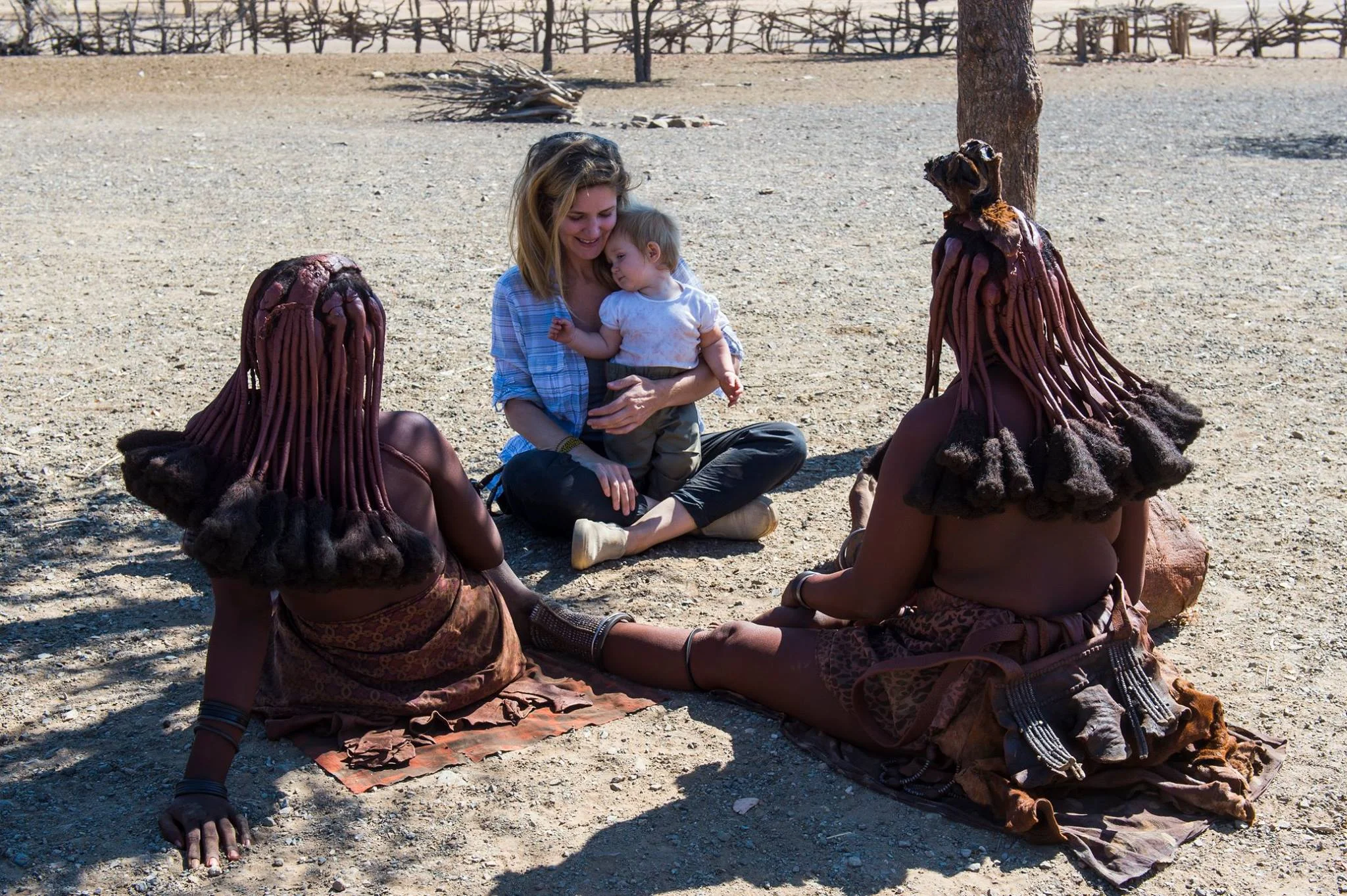 With women of the Himba tribe in northern Namibia.