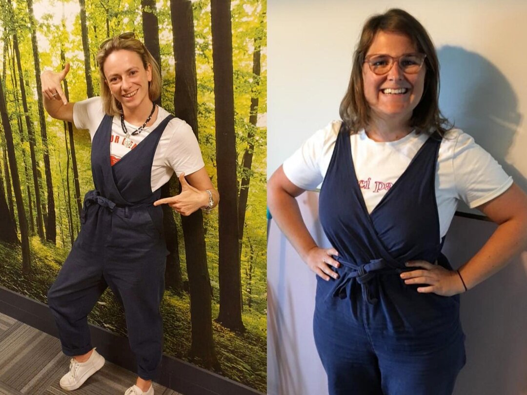 The atmosphere at the MWC workplace is one of support, positivity, and collaboration. Here, Katrina (Director) and Harriet (Creative Projects Manager) sport the same outfit at work - now dubbed the MWC ‘uniform’.