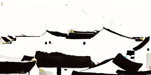 吴冠中 Wu Guanzhong: 大宅 Big House (2007)